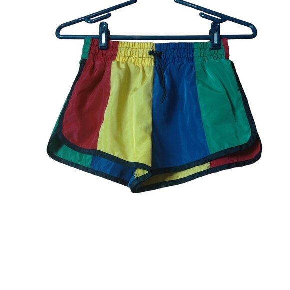 Forever 21 Women's Small Wide Striped Elastic Waist Running Casual Shorts - Picture 1 of 3